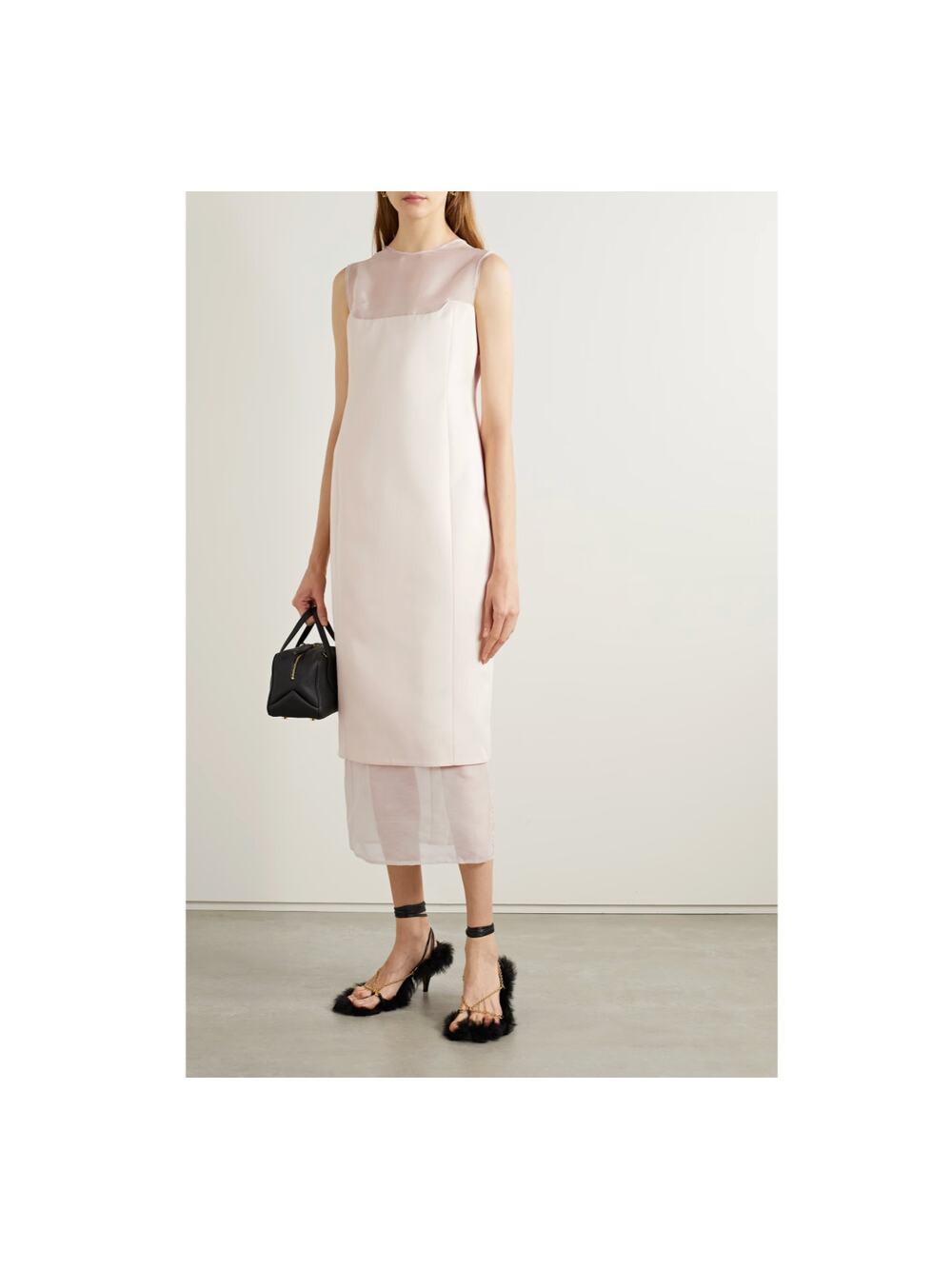 NWT $2680 Khaite Dissa Dress in Bone Size 8 Cream White